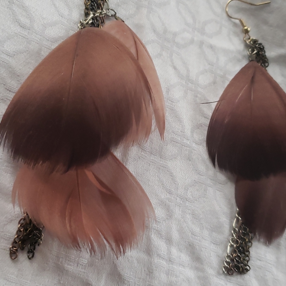 Feather earrings